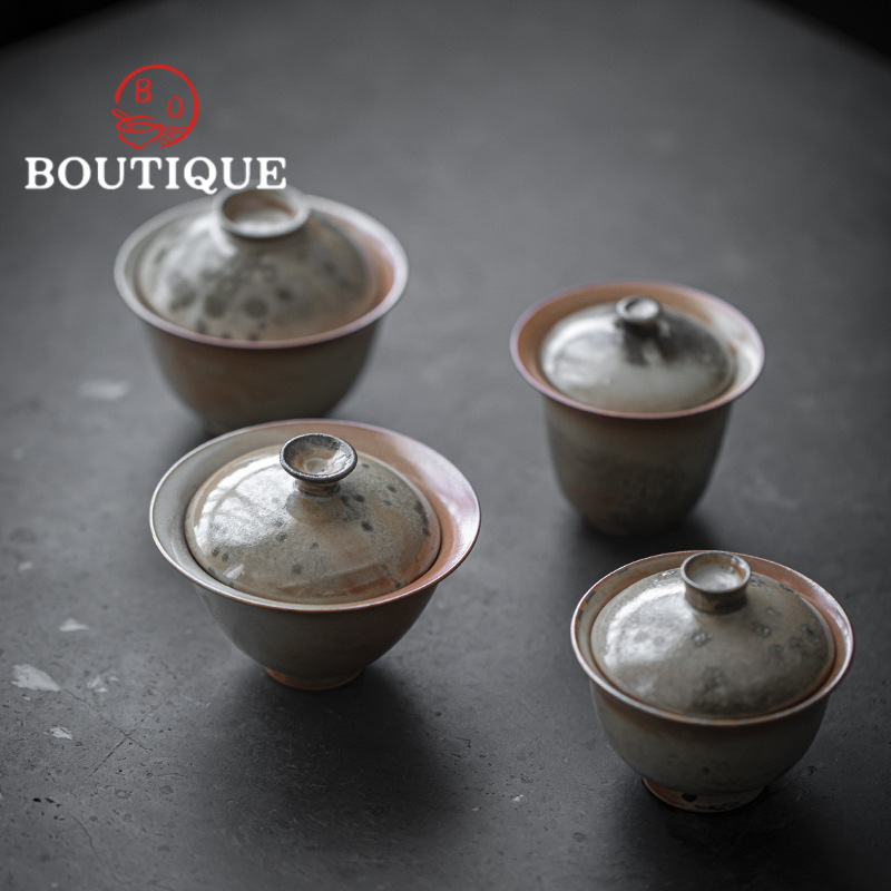 Matcha Bowl Chawan - Retro yakacak değişim fırın mürekkep sanat
