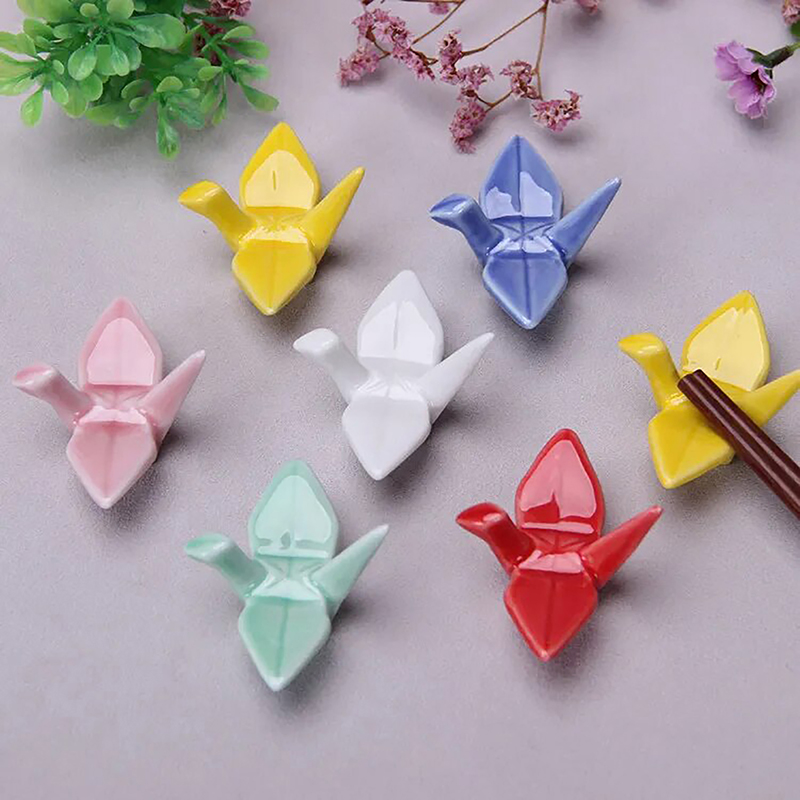 Chopstick Rest Ceramic - Seramik Kağıt Kuş Şeklinde Çatal Bıçaklık,