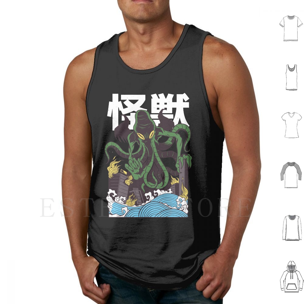 Japanese Man Lifestyle - Japon Cthulhu Tankı Üstleri Yelek Kolsuz
