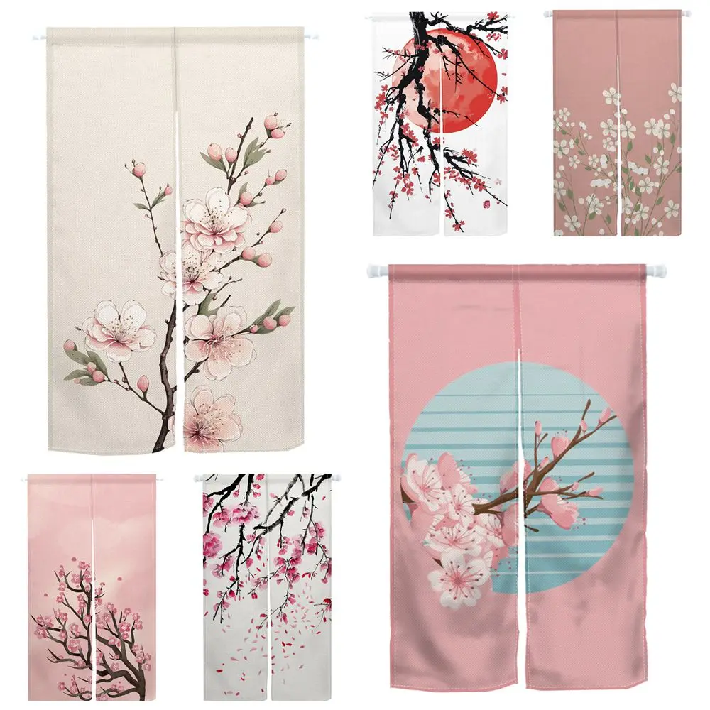 Noren Curtain Doorway - Kiraz Çiçeği Kapı Perdesi Japon Tarzı