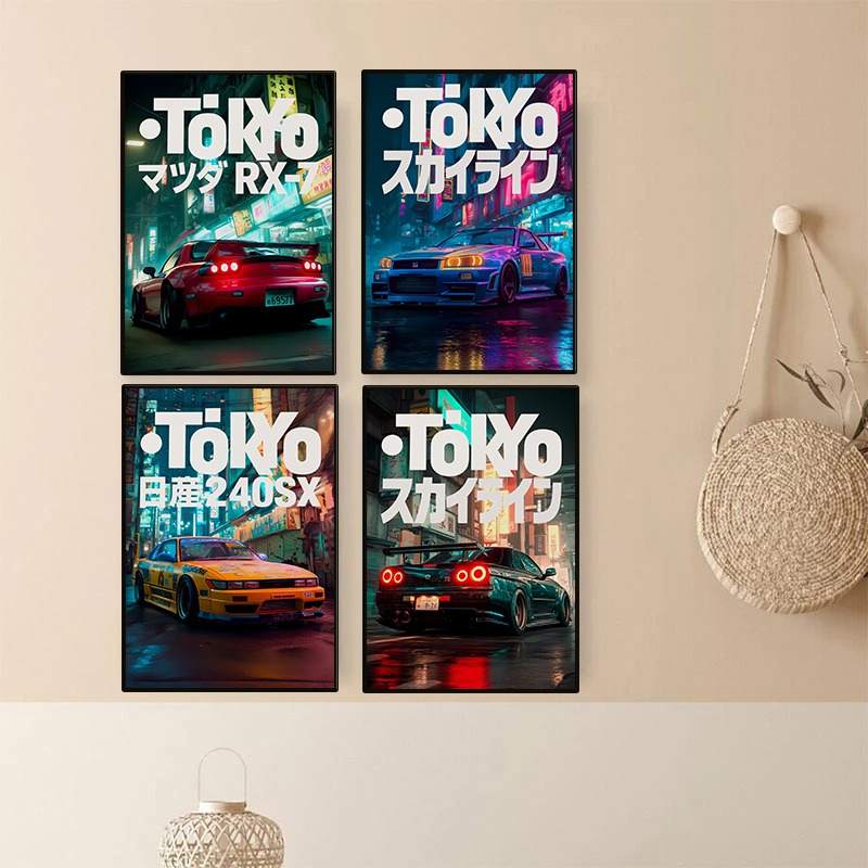 Vintage Tokyo JDM Araba Poster - Japanese Tokyo Lifestyle incelemesi ve fiyatı
