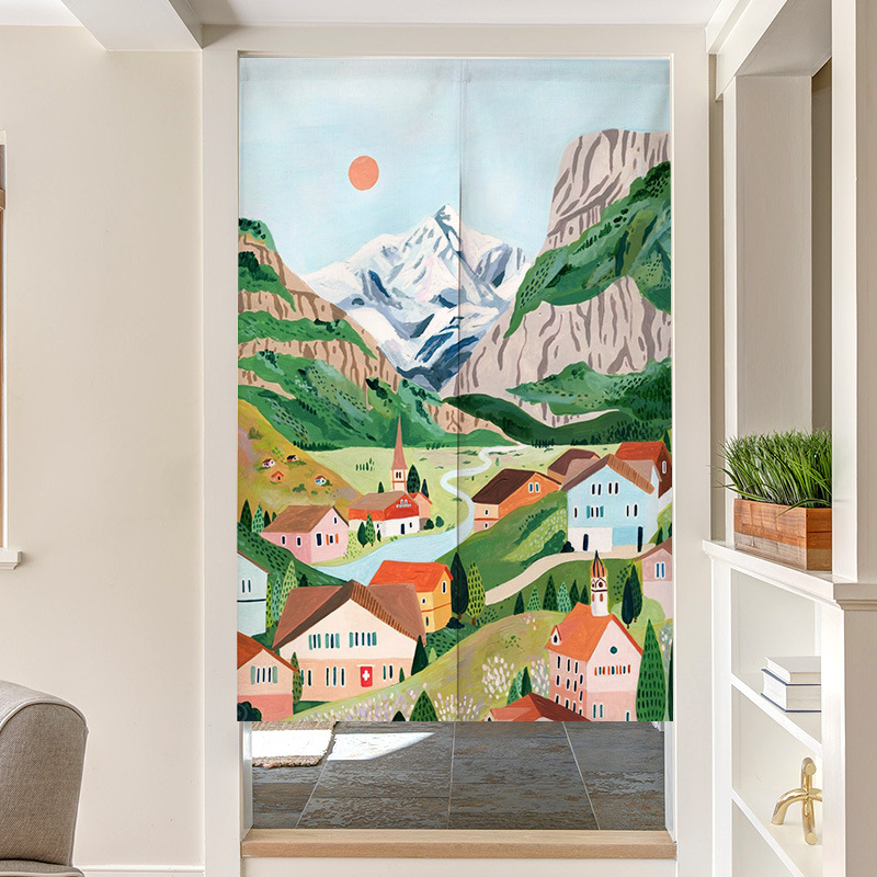 İskandinav Ins el-boyalı boyam - Noren Curtain Doorway incelemesi ve fiyatı