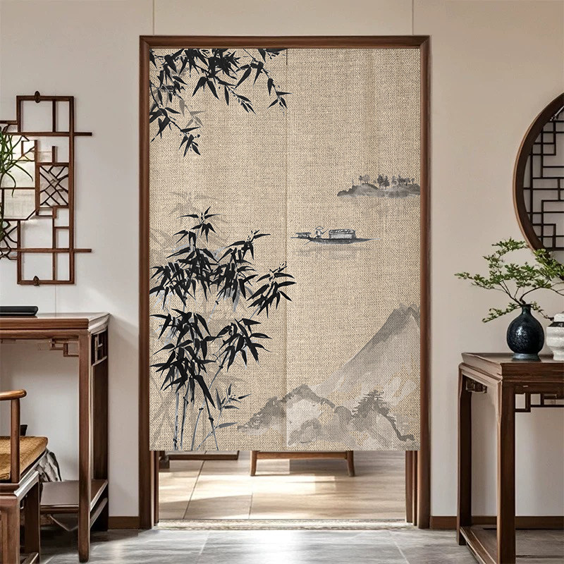 VIKAMA Mürekkep Bambu Noren Ka - Noren Curtain Doorway incelemesi ve fiyatı