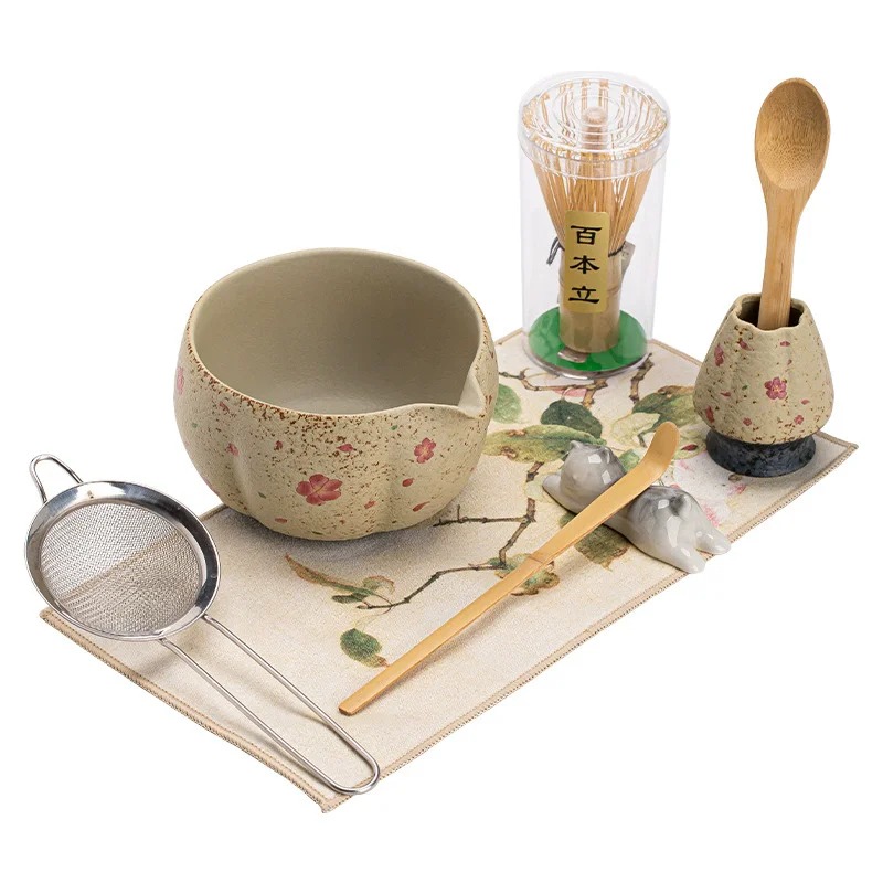 8 Parça Japon Çakmaktaşı Kırmı - Matcha Bowl Chawan incelemesi ve fiyatı